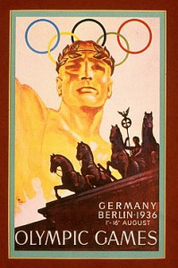 The 1936 Berlin offical poster on display